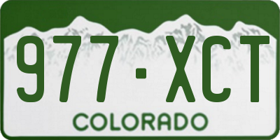 CO license plate 977XCT