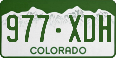 CO license plate 977XDH