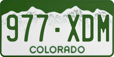 CO license plate 977XDM