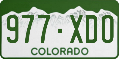 CO license plate 977XDO