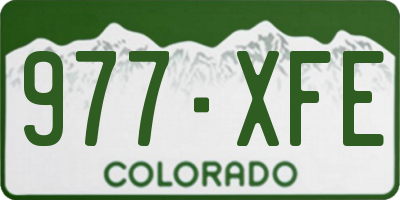 CO license plate 977XFE