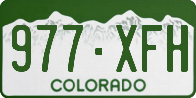 CO license plate 977XFH
