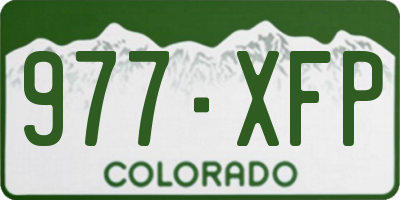 CO license plate 977XFP