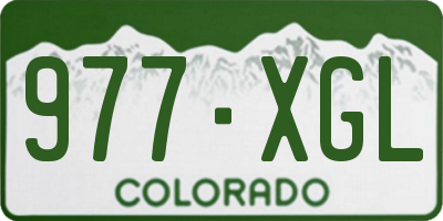 CO license plate 977XGL