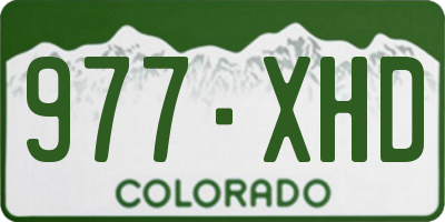 CO license plate 977XHD