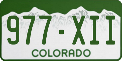 CO license plate 977XII