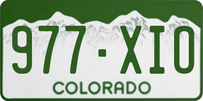 CO license plate 977XIO