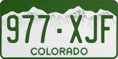 CO license plate 977XJF