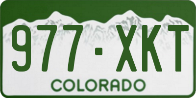 CO license plate 977XKT