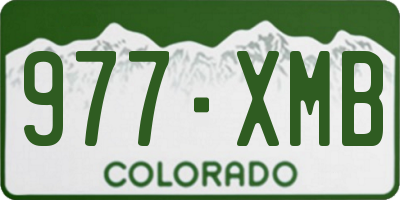 CO license plate 977XMB