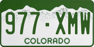 CO license plate 977XMW