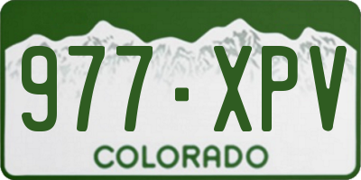 CO license plate 977XPV