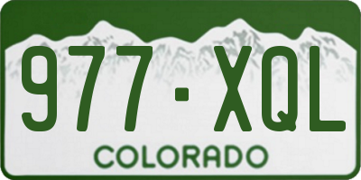 CO license plate 977XQL