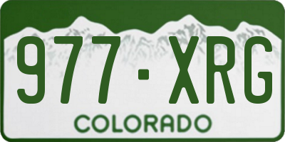 CO license plate 977XRG