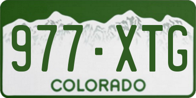 CO license plate 977XTG