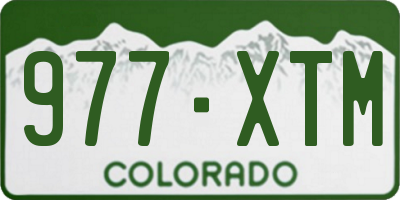 CO license plate 977XTM