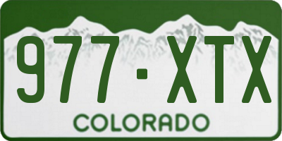 CO license plate 977XTX