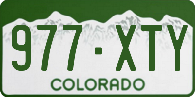 CO license plate 977XTY