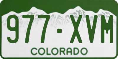 CO license plate 977XVM