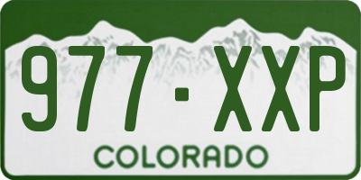 CO license plate 977XXP