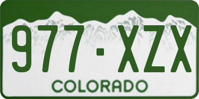 CO license plate 977XZX