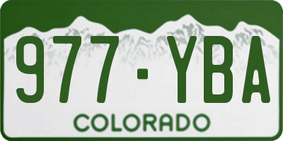 CO license plate 977YBA