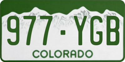 CO license plate 977YGB