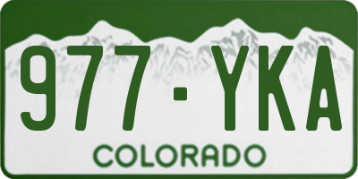 CO license plate 977YKA