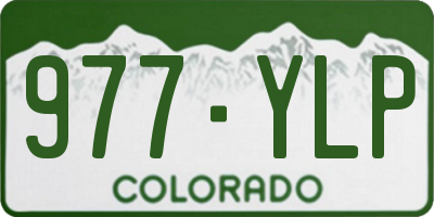 CO license plate 977YLP