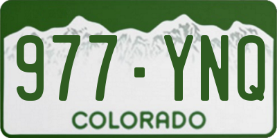 CO license plate 977YNQ
