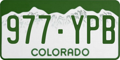 CO license plate 977YPB