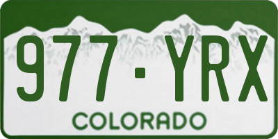 CO license plate 977YRX