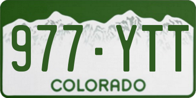 CO license plate 977YTT