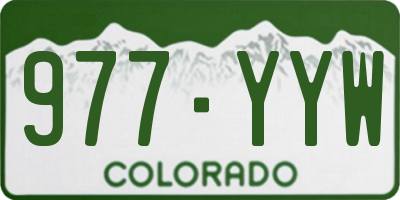 CO license plate 977YYW