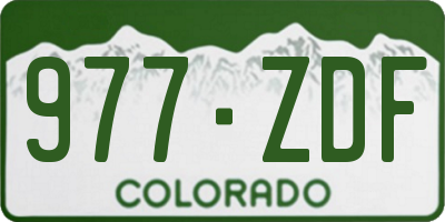 CO license plate 977ZDF