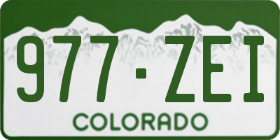 CO license plate 977ZEI