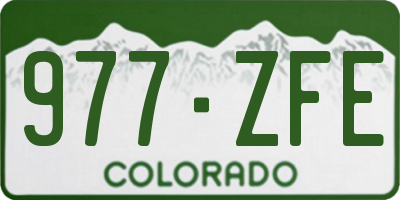 CO license plate 977ZFE
