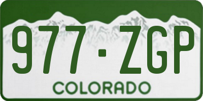 CO license plate 977ZGP