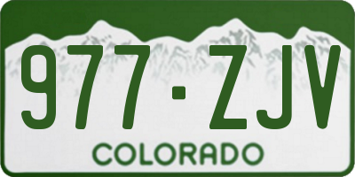 CO license plate 977ZJV