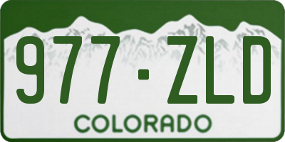 CO license plate 977ZLD