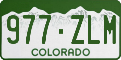 CO license plate 977ZLM