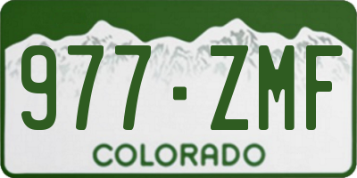 CO license plate 977ZMF
