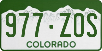 CO license plate 977ZOS