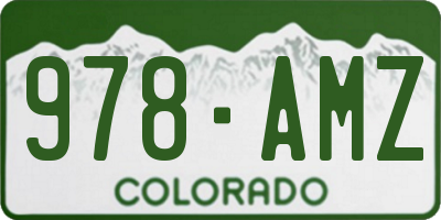 CO license plate 978AMZ