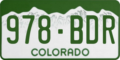 CO license plate 978BDR