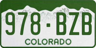 CO license plate 978BZB