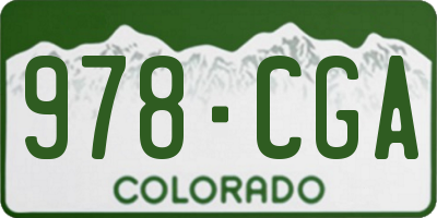 CO license plate 978CGA