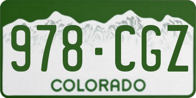 CO license plate 978CGZ