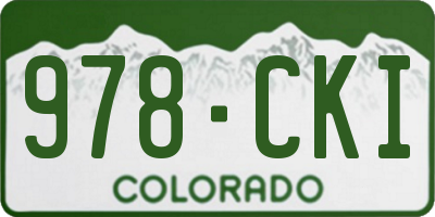 CO license plate 978CKI