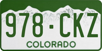 CO license plate 978CKZ